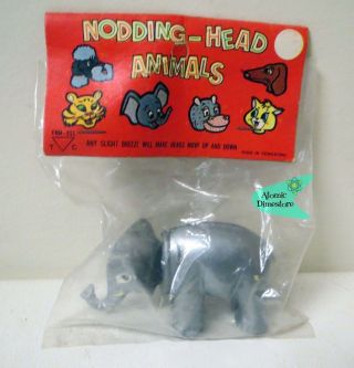 1960s Nodding - Head Animals Mip Elephant Bobbing Head