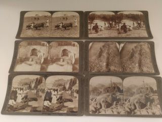 Vintage Set Of Six 6 Stereocards Underwood & Underwood 1900s Palestine Jerusalem