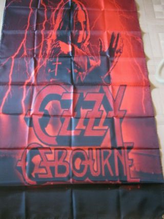 Ozzy Flag Banner 5x3 Feet Ac Dc Iron Maiden Venom Slayer Metal Cd Lp