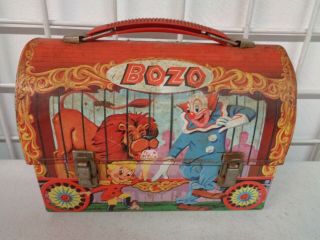 Vintage Aladdin Bozo The Clown Metal Lunchbox No Thermos