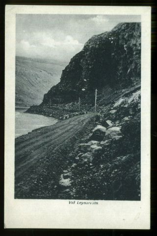 Faroe Islands C1930s Við Leynarvatn Postcard Jacobsens Lake Leynar