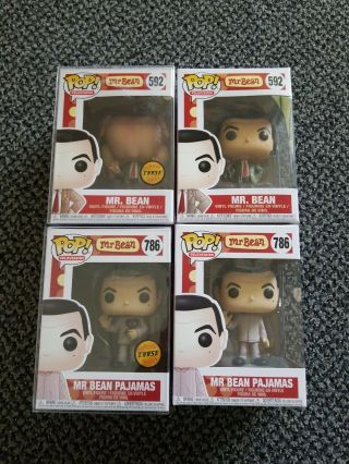 Funko Pop Mr Bean Set Of 4 With Both Chases -