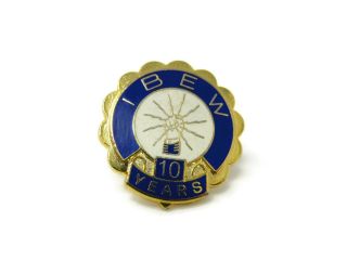 Ibew International Brotherhood Of Electrical Workers 10 Vintage Collectible Pin