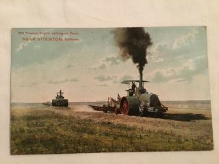 Postcard - Traction Engine On Canal,  Steam Tractor,  Agriculture,  Ca
