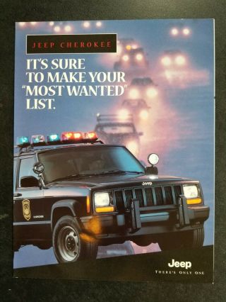 Police Car Brochure Chp Sheriff 1997 Jeep Cherokee California Highway Patrol
