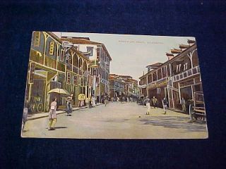 Orig Vintage Chinese China Postcard Foochow Road Shanghai C 1915
