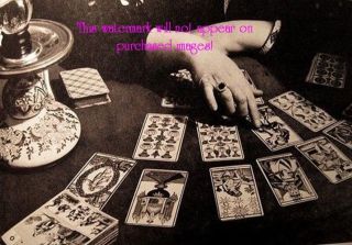 Old Vintage Antique Circus Fortune Teller Tarot Cards Photos Photographs Reprint