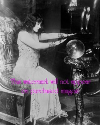 Vintage Antique Circus Fortune Teller W.  Crystal Ball (4) Photos Reprint