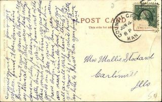 1913 Council Grove,  KS First Baptist Church Morris County Kansas Postcard Vintage 3