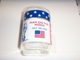 Vintage Nasa Apollo 11 Moon Landing Commemorative Glass