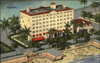 Miami Beach,  Fl The Surfside Hotel,  Ocean And Lake At 25th Street Florida Postcard