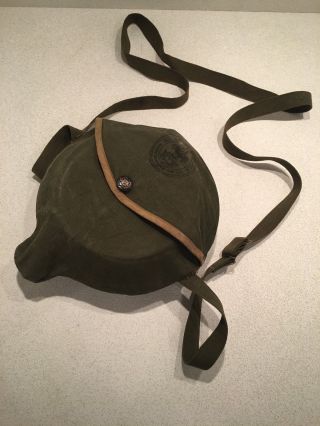 Vintage Boy Of America Scout Mess Kit With Canvas Carrying Case With Strap.