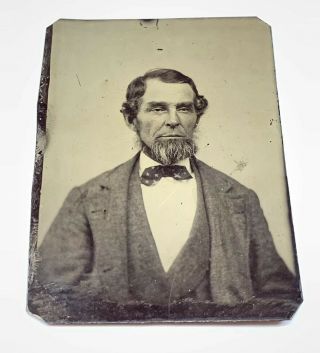 Antique Tintype Abraham Lincoln Look Alike Photograph Civil War Era
