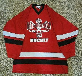 Mt.  Vernon Fire Dept / Police Dept Hockey Jersey,  Small,  100 Polyester