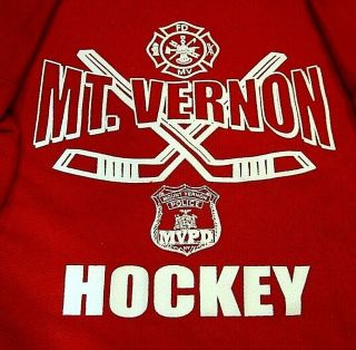 Mt.  Vernon Fire Dept / Police Dept Hockey Jersey,  Small,  100 Polyester 3