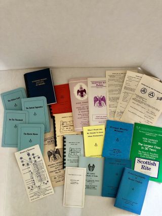 Vintage Freemasonry Masonic Rituals Booklets Papers Membership Items