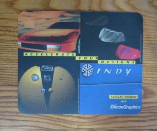 Vintage Silicon Graphics (sgi) Indy And Autocad Designer Mousepad - Vguc