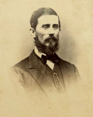 Civil War Era Antique Cdv Photo Man With Beard Fashion By Hagey Doylestown Pa