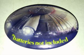 1987 Batteries Not Movie Promo 2.  75 " Oval Pin Pinback Vf,  8.  5