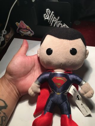 Funko Superman Man Of Steel 7 " Plushie Plush Doll In Bag Justice League