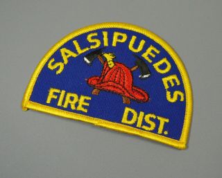 Salsipuedes California Fire District Patch,  Santa Cruz County Ca