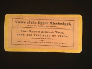 STEREO VIEWCARD VIEW OF THE UPPER MISSISSIPPI BELOW THE FALLS OF ST.  ANTHONY 3
