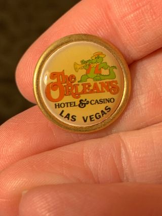 Vintage The Orleans Hotel & Casino Las Vegas Small Round Lapel Pin (cc)