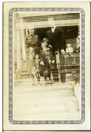 Vintage Photos Abstract Double Exposure Family On Front Porch 1930 