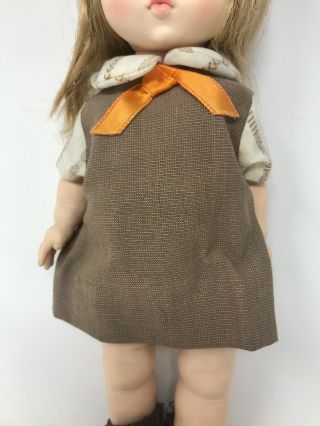 Vintage 1966 Effanbee Girl Scout Brownie Doll 10.  5 