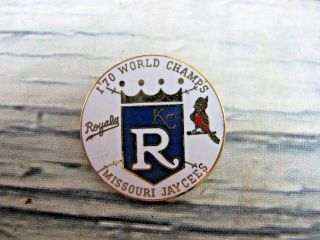 Missouri Jaycee Vintage I 70 Kc Royals World Champs Baseball Enameled Lapel Pin