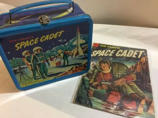 " Space Cadet " Tom Corbett Vintage Lunch Box With Sci - Fi 1950 