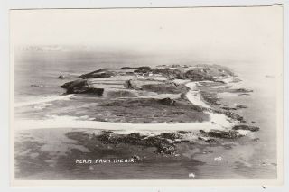 Real Photo Card Aerial View Herm Channel Islands Stamp Guernsey