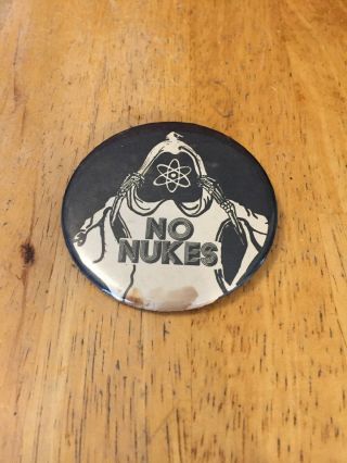 No Nukes Anti Nuclear Power/war Pinback Button Death Vintage