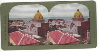 Haifa,  Overlooking Bay Of Acre,  Vintage Color Stereoview