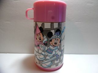 Vintage Disney Knight Mickey Mouse Princess Minnie Mouse Dragon Aladdin Thermos