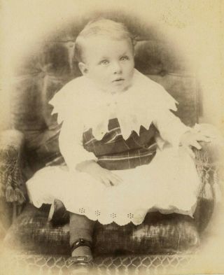 Antique Photo Cabinet Card Cute Little Baby Fashion Picton Ontario