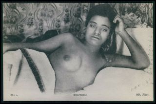 North Africa Ethnic Arab Nude Woman Vintage C1910 - 1920s Postcard Cd24