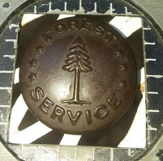 Authentic 1907 First Usfs Forest Service Uniform Button By Pettybone