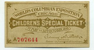 World’s Columbian Exposition 1893 Children 
