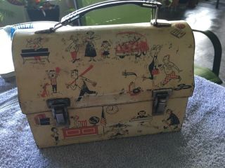 1957 Vintage Teenager Metal Dome Lunch Box