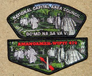 National Capital Area Council/ Oa 470 Amangamek 2017 Korean War Mem Csp/flap Set