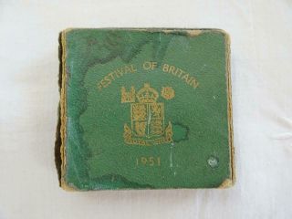 Festival of Britain Crown Vintage 1950s Exhibition Commemorative Coin Box Boxed 4