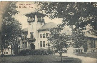 Glendale,  Cincinnati,  Oh: 1910: View Of The Local Public School