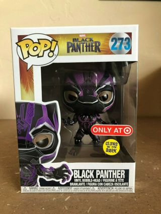 Funko Pop Marvel Black Panther Gitd Target Exclusive 273