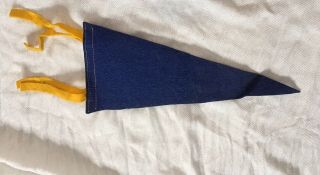 Vintage 1950 ' s Felt Pennant Chicago Midway Airport Planes Blue/Yellow 5