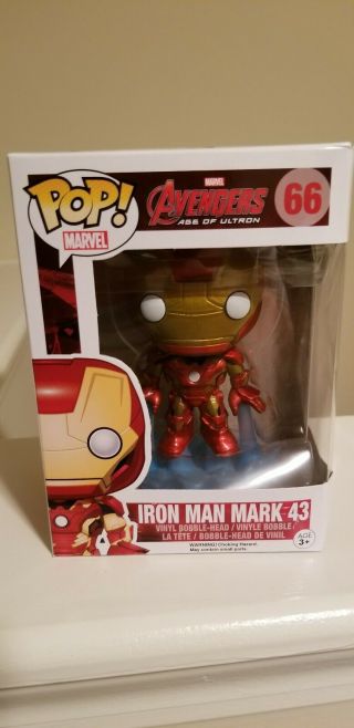 Funko Pop Avengers 2 Movie Iron Man Mark 43 Marvel Comics Vinyl Box Damage