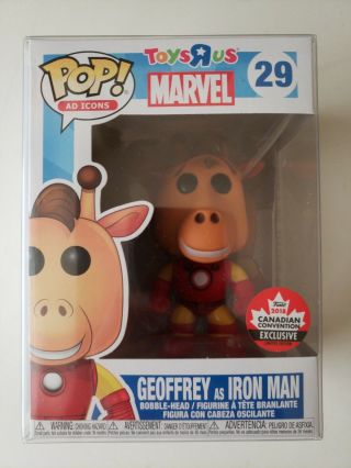Funko Pop 29 Ad Icons Geoffrey As Iron Man Canadian Convention Exclusive