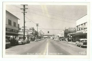 Port Orchard,  Wa Washington 1950s Rppc Postcard,  Street Scene