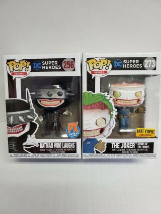 Funko Pop The Joker Death Of The Family Ht & Batman Who Laughs Px Exclusives