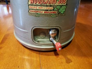 Vintage Woodland Jug Metal Thermos Water Cooler 1 Gallon Spigot Cabin Camp Decor 4